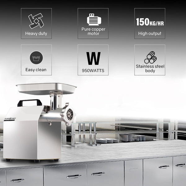 Eurochef Meat Grinder Mincer Food Commercial Electric Machine Chopper Shredder Mincers