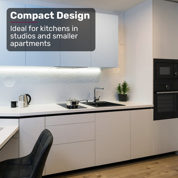 Eurochef 30Cm 2 Zone Induction Cooktop 3300W Electric Touch Controls Cooktops