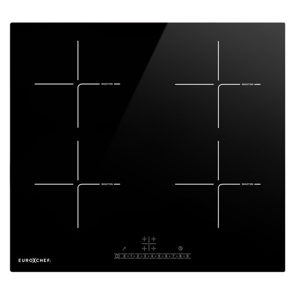 Eurochef 60Cm 4 Zone Induction Cooktop 6800W Electric Touch Controls Cooktops