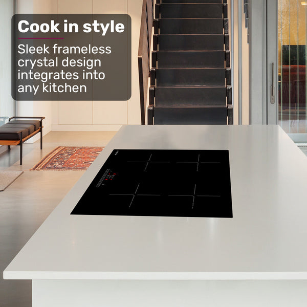 Eurochef 60Cm 4 Zone Induction Cooktop 6800W Electric Touch Controls Cooktops