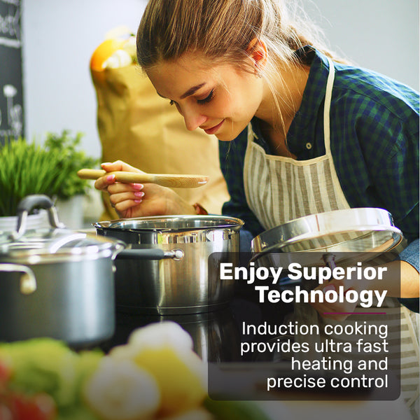 Eurochef 60Cm 4 Zone Induction Cooktop 7200W Electric Dual Link Bridged Hobs Touch Controls Cooktops
