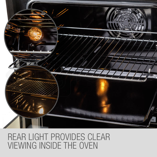 Eurochef 60Cm Stainless Electric Wall Oven 8 Function Built In Fan Forced Grill Touch Control Ovens