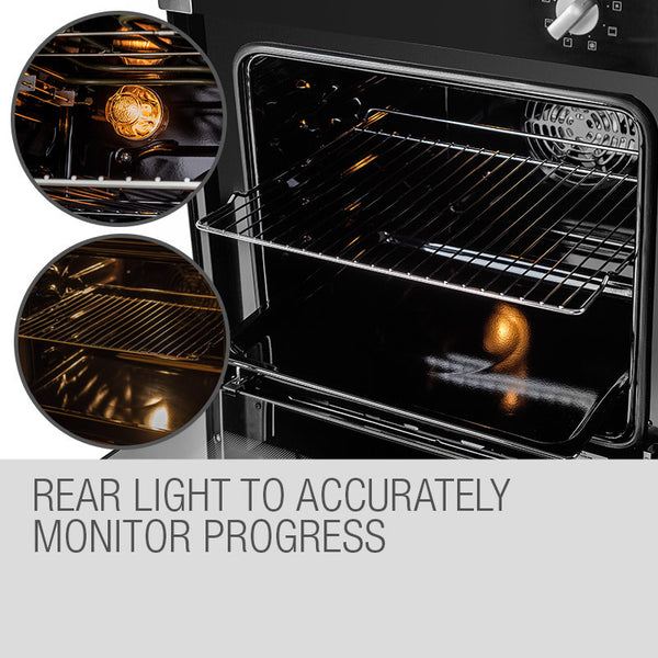 Eurochef 60Cm Stainless Built In 70L Grill 8 Function Fan Forced Electric Wall Oven Ovens