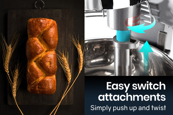 Eurochef Planetary Mixer 10L Commercial Stand Kitchen Vertical Dough Food Bench Floor Countertop Mixers