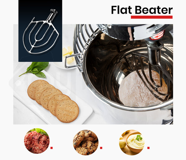 Eurochef Planetary Mixer 10L Commercial Stand Kitchen Vertical Dough Food Bench Floor Countertop Mixers