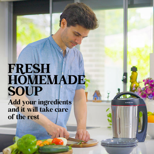 Eurochef Soup Maker Blender Smoothie Compact Hot Cold Stainless Steel Mixer Handheld Blenders