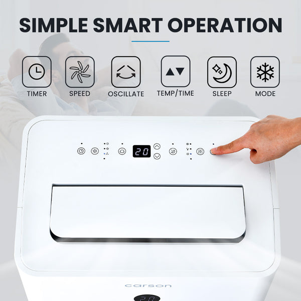 Carson 3.5Kw Portable Air Conditioner With Dehumidifier Mode & Fan Cooler Portable Air Conditioners