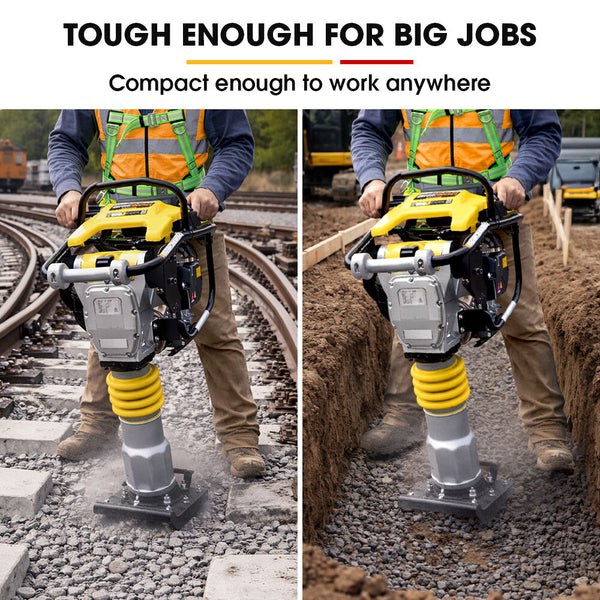 Baumr Ag Brm 500 64Kg Petrol Tamper Rammer y Plate Compactor Lightweight For Soil Sand Gravel Asphalt Compactors