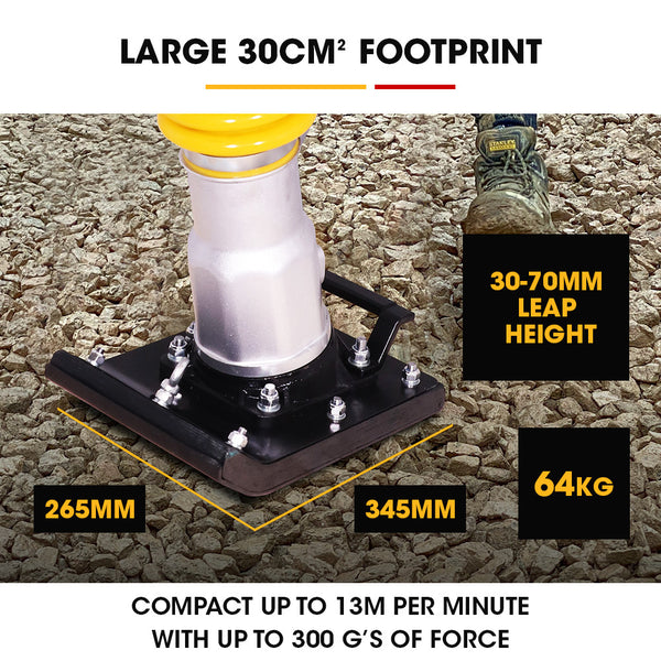 Baumr Ag Baumr Ag Brm 500 64Kg Petrol Tamper Rammer y Plate Compactor Lightweight For Soil Sand Gravel Asphalt Compactors