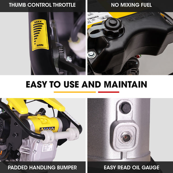 Baumr Ag Baumr Ag Brm 500 64Kg Petrol Tamper Rammer y Plate Compactor Lightweight For Soil Sand Gravel Asphalt Compactors