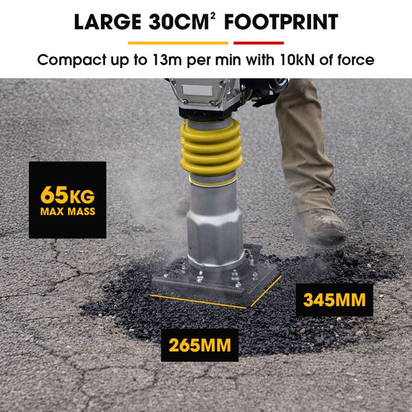 Baumr Ag Brm 500 64Kg Petrol Tamper Rammer y Plate Compactor Lightweight For Soil Sand Gravel Asphalt Compactors