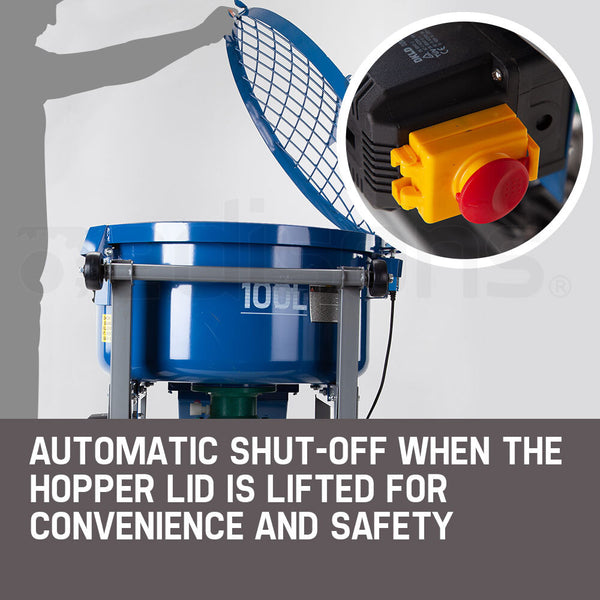 Baumr Ag Baumr Ag 100L Portable Cement Concrete Mixer 1500W Electric Construction Sand Gravel Mortar Cement Mixers