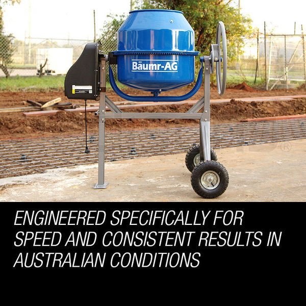 Baumr Ag Baumr Ag 135L Cement Concrete Mixer Electric Portable Construction Sand Gravel Cement Mixers