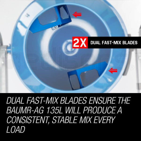 Baumr Ag Baumr Ag 135L Cement Concrete Mixer Electric Portable Construction Sand Gravel Cement Mixers