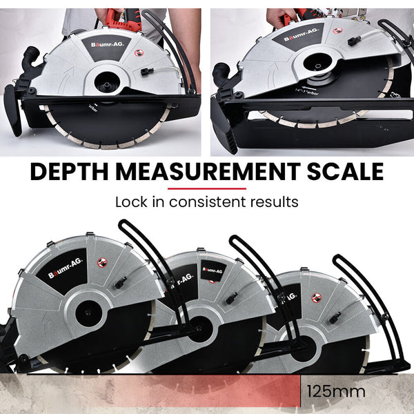 Baumr Ag 2400W Electric Concrete Saw 355Mm Demolition Cutter Wet Dry Tool Circular Cutting Concrete Saws