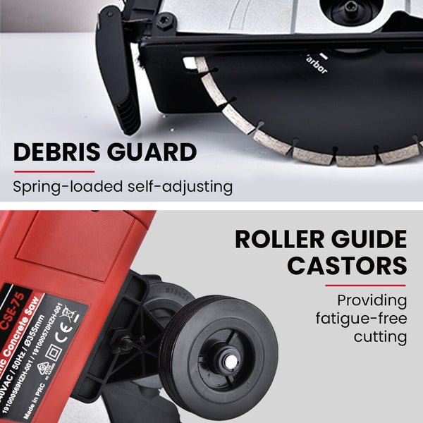 Baumr Ag Baumr Ag 2400W Electric Concrete Saw 355Mm Demolition Cutter Wet Dry Tool Circular Cutting Concrete Saws