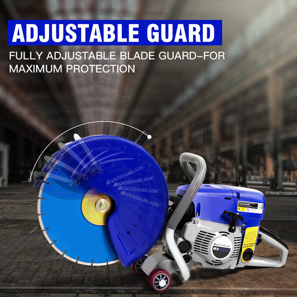 Powerblade 75Cc Petrol Concrete Cut Off Demolition Saw Wet Road Cutter Brick Cutting Tool Garden Compost Bins