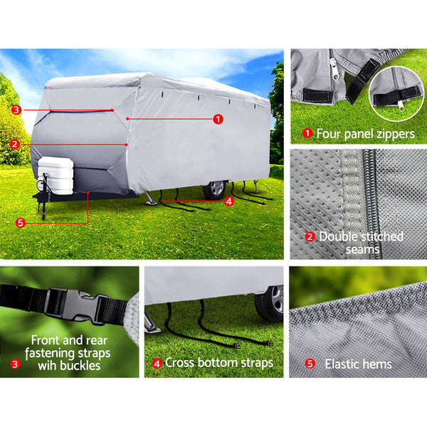 Weisshorn 18 20Ft Caravan Cover Campervan 4 Layer Uv Water Resistant Caravan Covers
