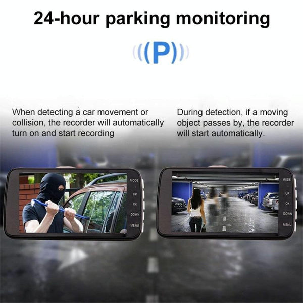Hidden Dual Lens Car Dvr With Reversing Video Monitor For Vehicle Electronics Other Car Video