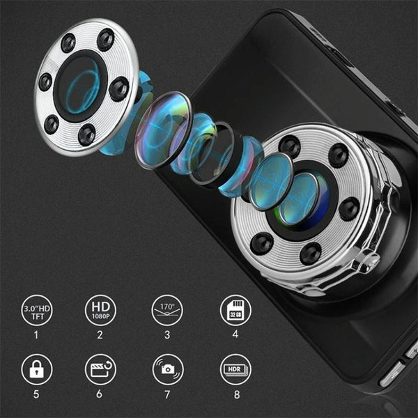 Hidden Dual Lens Car Dvr With Reversing Video Monitor For Vehicle Electronics Other Car Video