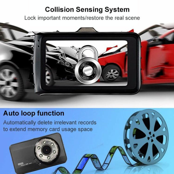 Hidden Dual Lens Car Dvr With Reversing Video Monitor For Vehicle Electronics Other Car Video