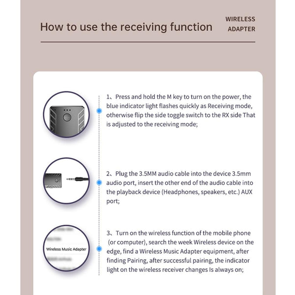 T 19 Bluetooth 5.0 2 In 1 Audio Adapter Receiver Transmitter Receivers