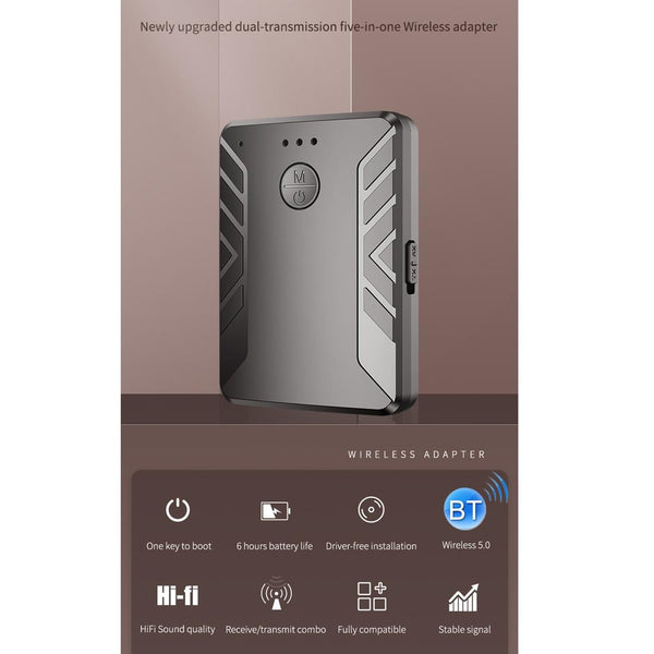 T 19 Bluetooth 5.0 2 In 1 Audio Adapter Receiver Transmitter Receivers