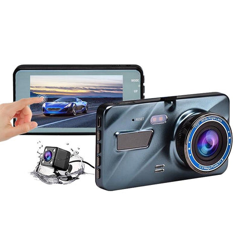 1080P Dual Recording Car Dvr With Four Inch Touch Screen And Parking Monitoring Video Recorders & Players