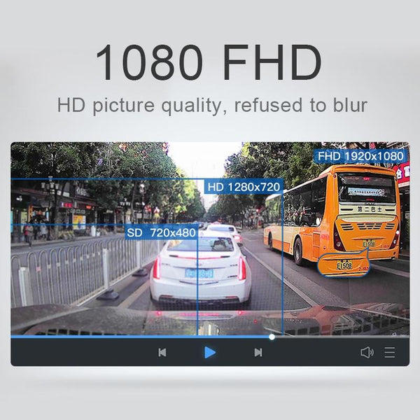 1080P Dual Recording Car Dvr With Four Inch Touch Screen And Parking Monitoring Video Recorders & Players