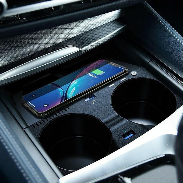 Car Qi Wireless Charger 10W Quick Charging For Bmw M5 2018 2021 Chargers & Cradles