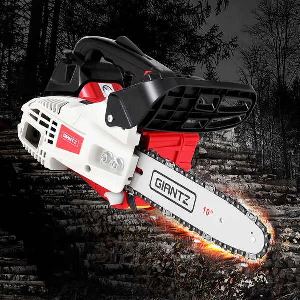 Giantz 25Cc Petrol Chainsaw 10" Bar E Start Tree Pruning Chain Saw Chainsaws