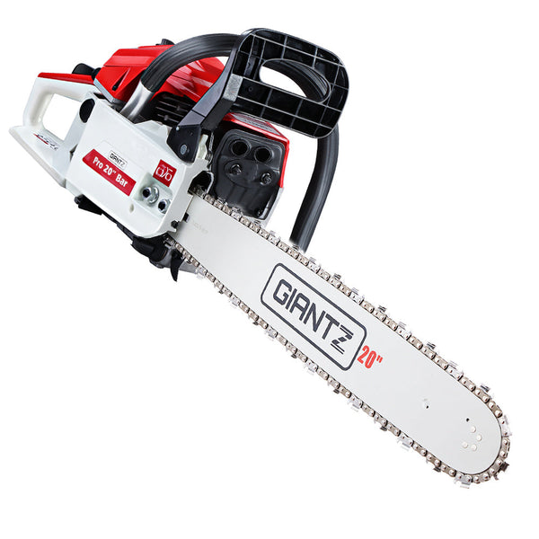 Giantz Chainsaw Petrol 52Cc 20" Bar Commercial E Start Pruning Chain Saw White,Giantz Chainsaw Petrol 52Cc 20" Bar Commercial E Start Pruning Chain Sa