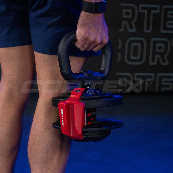 Cortex Revolock V2 48Kg Pair Set Adjustable Steel Dumbbell Barbell Kettlebell All In One Dumbbells