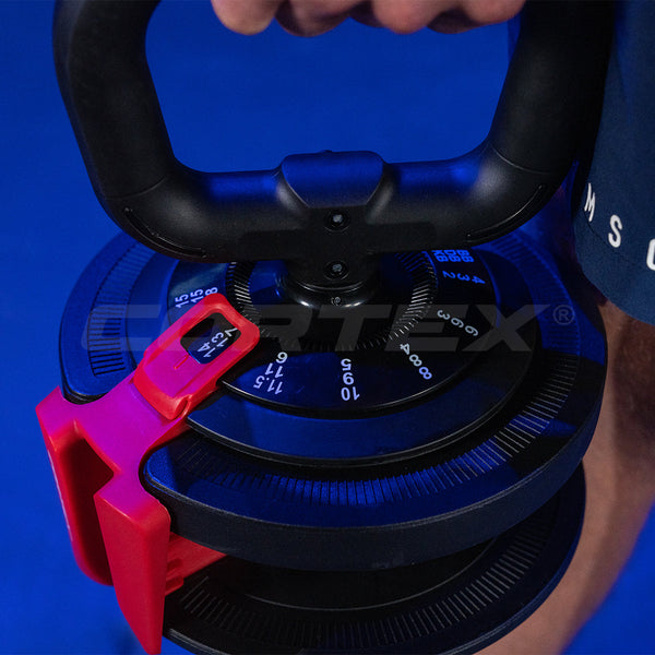 Cortex Revolock V2 48Kg Pair Set Adjustable Steel Dumbbell Barbell Kettlebell All In One Dumbbells