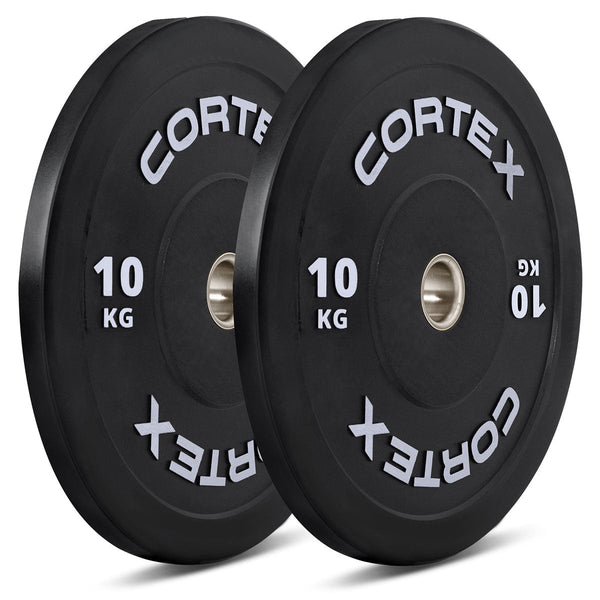 Cortex Black Series V3 Rubber Olympic Bumper Plate 50Mm 10Kg (2 Pack) Weight Plates