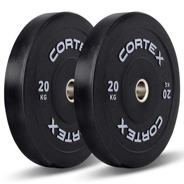 Cortex Black Series V3 Rubber Olympic Bumper Plate 50Mm 20Kg (2 Pack) Weight Plates