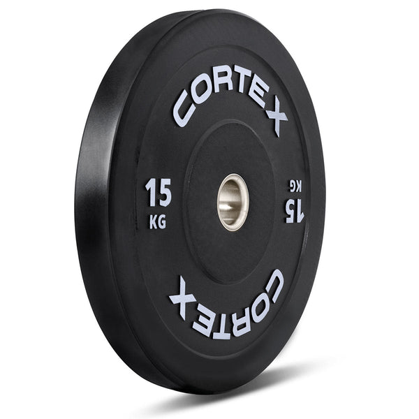 Cortex 100Kg Black Series V3 Rubber Olympic Bumper Plate Set Weight Plates