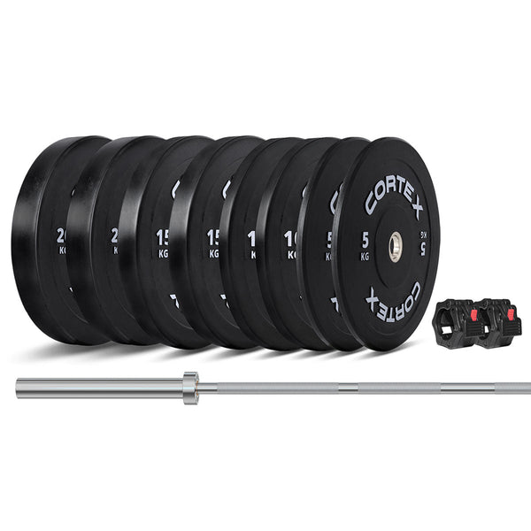 Cortex 120Kg Black Series V3 Bumper Plate Set Weight Plates