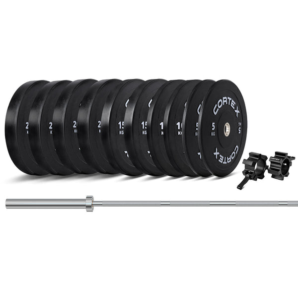 Cortex 160Kg Black Series V3 Bumper Plate Set Weight Plates
