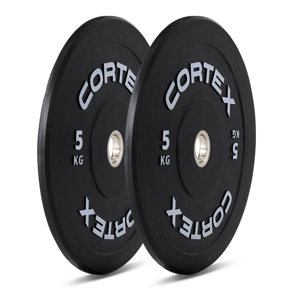 Cortex 75Kg Black Series V3 Bumper Plate Set With Athena100 Barbell Weight Plates