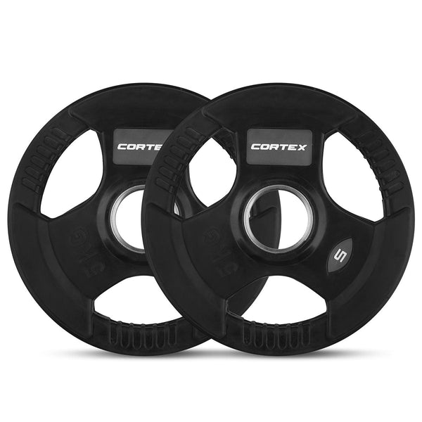 Cortex 5Kg Tri Grip V2 50Mm Olympic Plates (Pair) Weight Plates