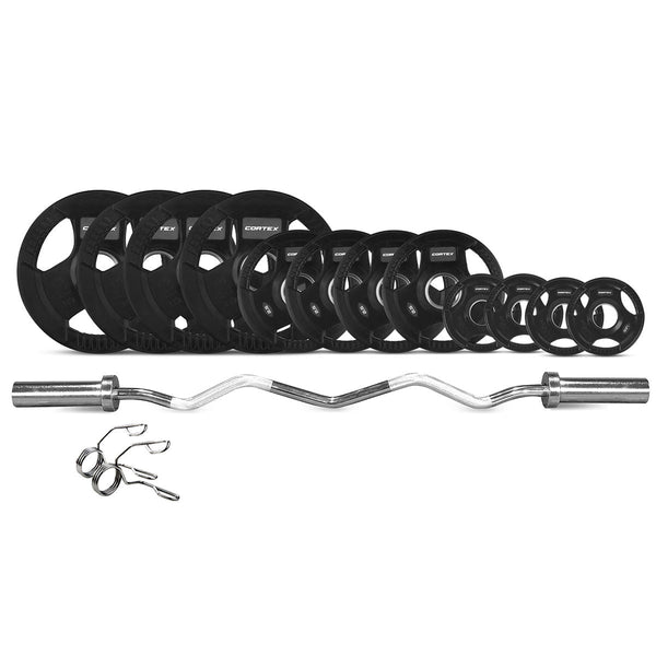 Cortex 40Kg Tri Grip V2 50Mm Olympic Curl Bar Set Barbells & Attachments