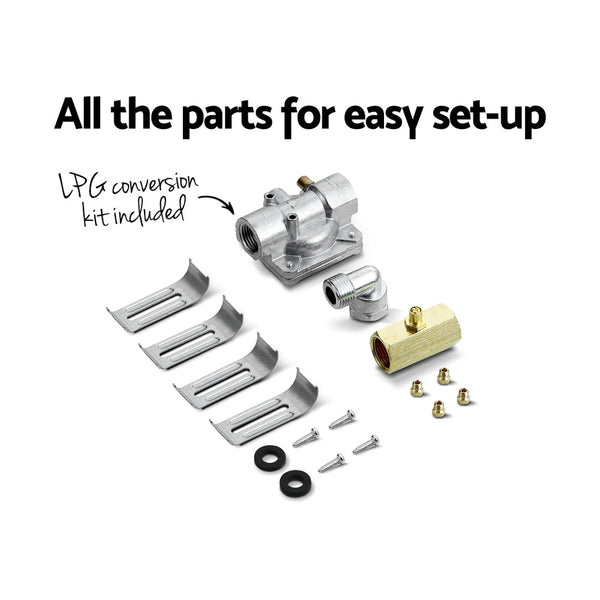 Devanti Gas Cooktop 60Cm 4 Burner Black Cooktops