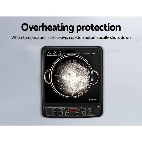 Devanti Induction Cooktop 30Cm Portable Cooker Cooktops