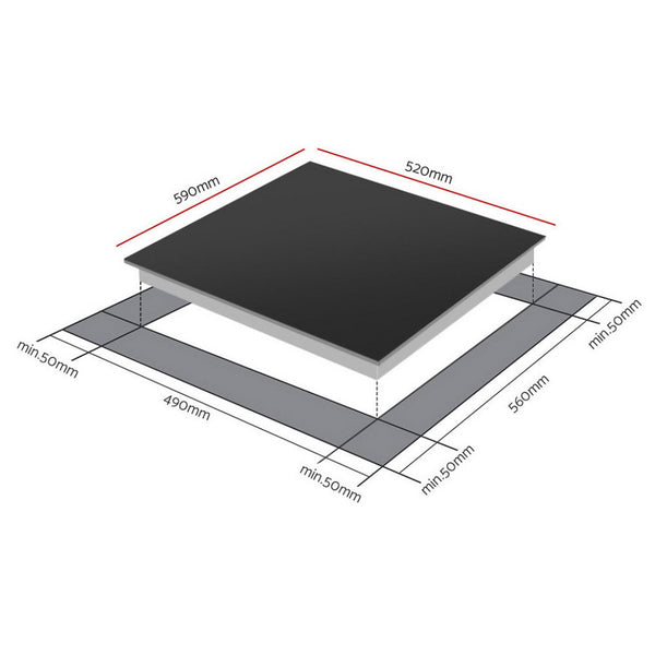 Devanti Induction Cooktop 60Cm Electric Cooker Cooktops