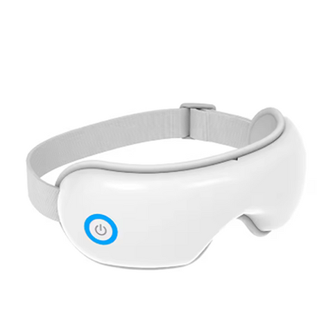 Elosung White Air Compression Eye Massager Heated With Vibration & Bluetooth Music Portable Care Device Massagers