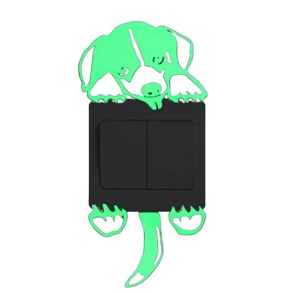 Cartoon Luminous Switch Sticker Glow In The Dark Home Decor Kids Room Decoration Decal Cat Fairy Moon Star Wall Stickers