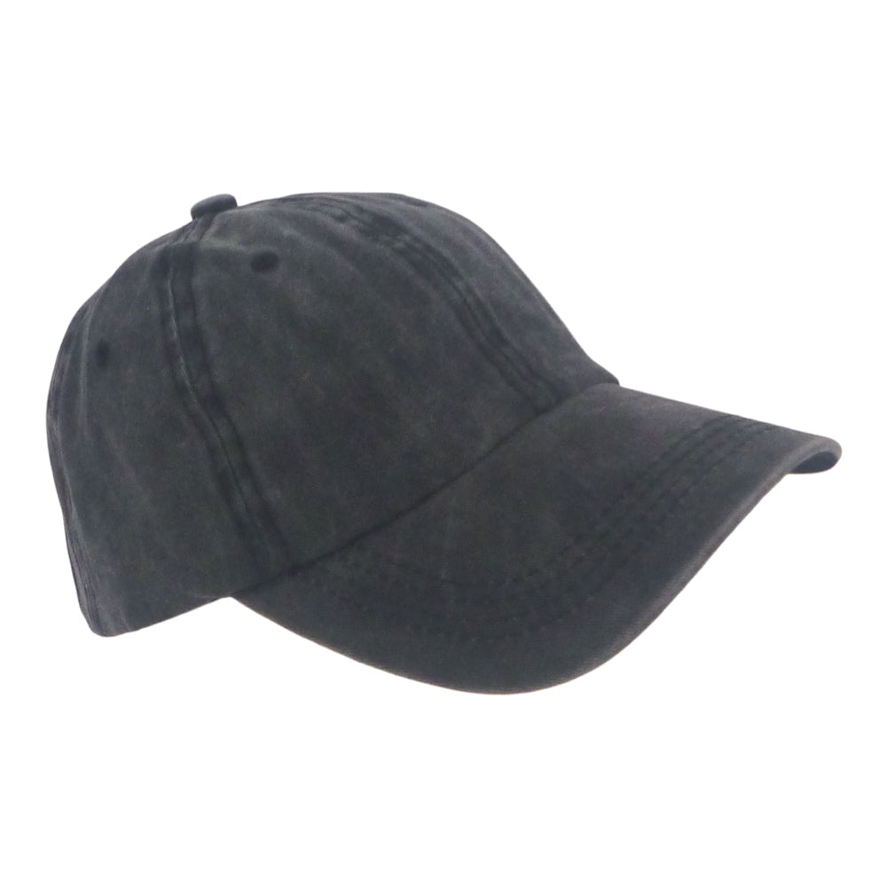 Bstc 6 Panel Baseball Cap Distressed Cotton Charcoal Hats & Headwear