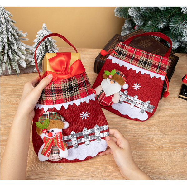 Christmas Apple Bag Snowman Gift Gift Bags