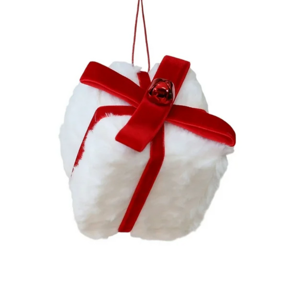 Christmas Ball Ornament Red And White10cm Tree Decoration Gift Box Window Display Seasonal Decorations